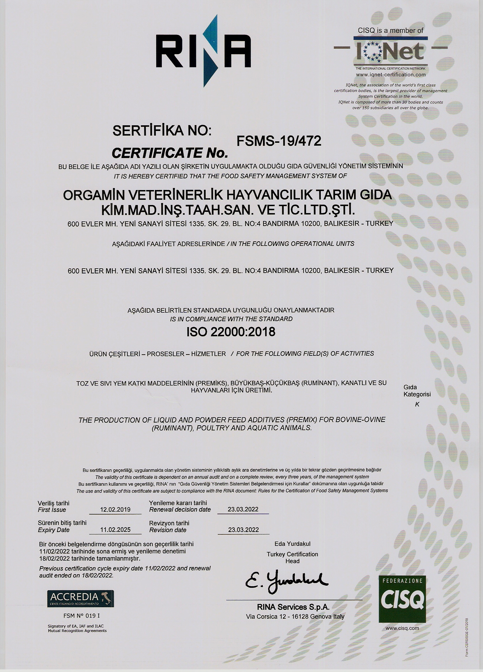 ISO 22000 - 2018